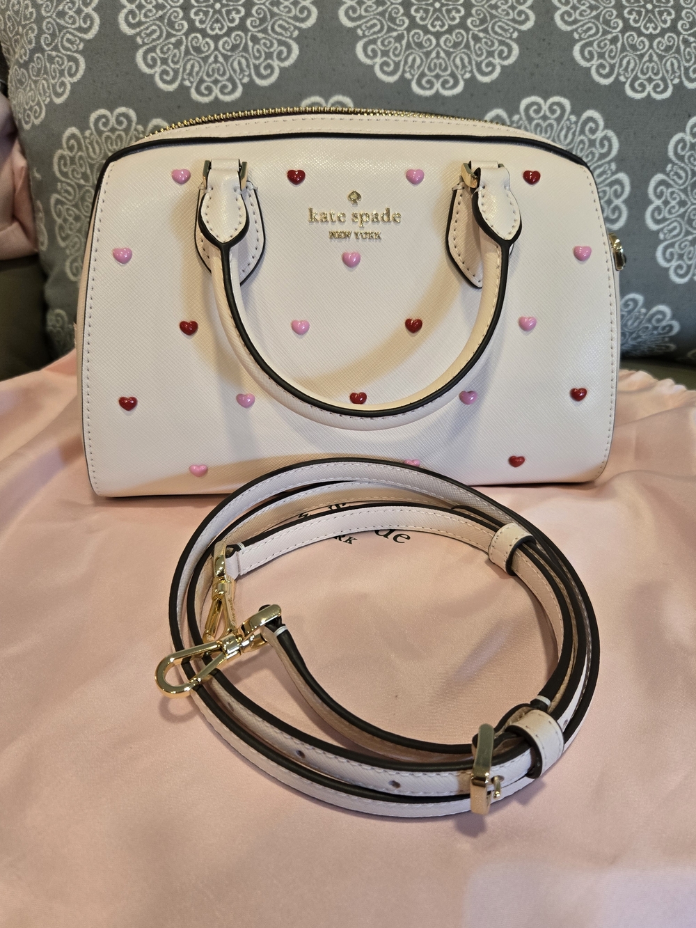 Kate Spade Madison Heart Studs Set Pink NWT - Picture 4 of 15